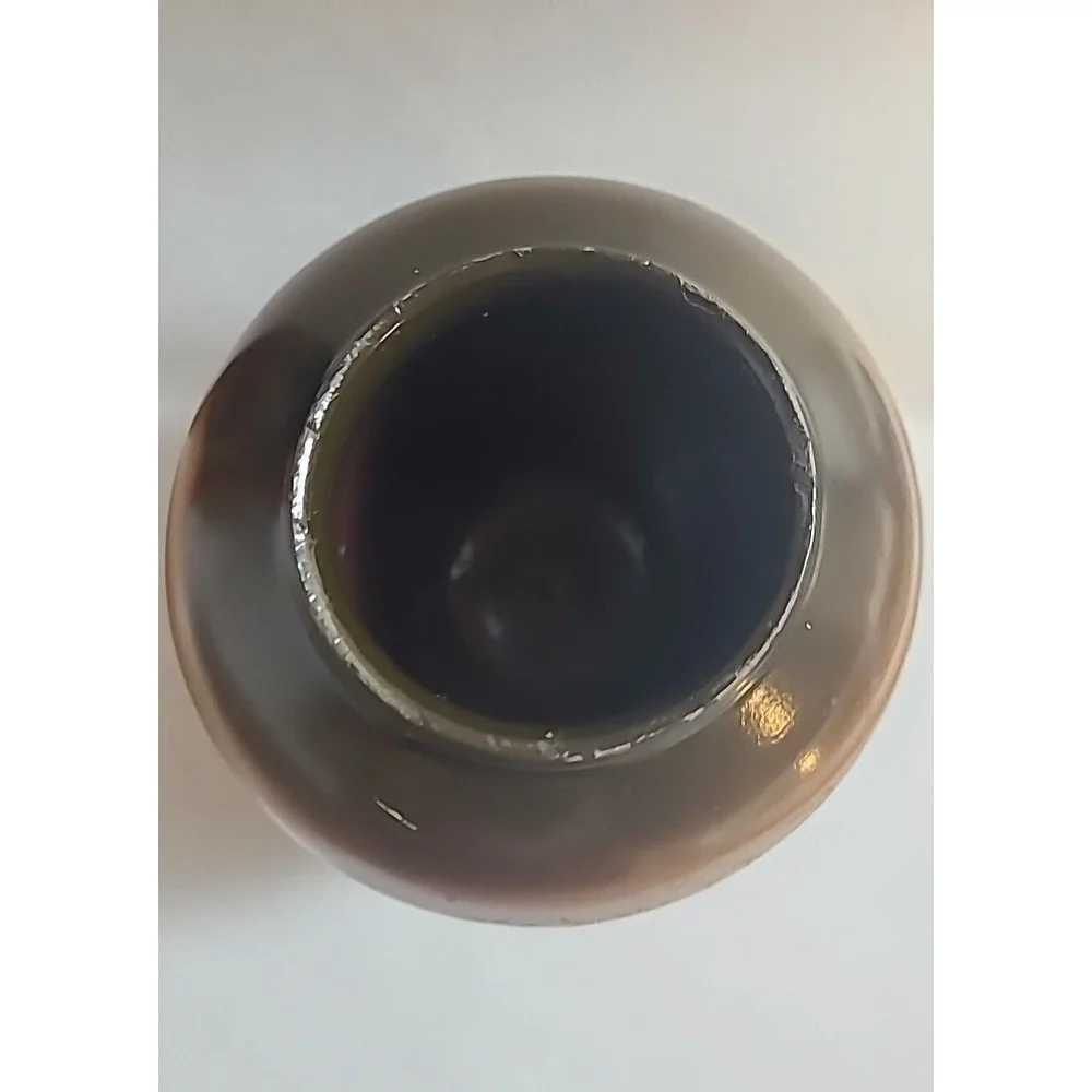 Handarbeit Black Forest German Hand Carved Painted 3D Wood‎ Vase Vintage